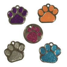 Hot Selling Metal Pet Tag for Cat with Glitter